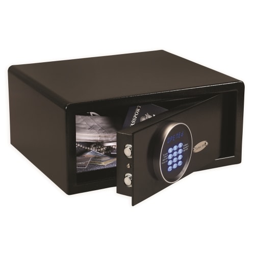 Global Safe V2, LED Display Digital Function, Front Load, Holds 15" Laptops, Black